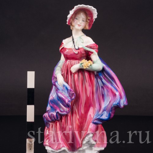 Фарфоровая статуэтка девушки Леди Эйприл, Royal Doulton, Великобритания, 1940-59 гг.