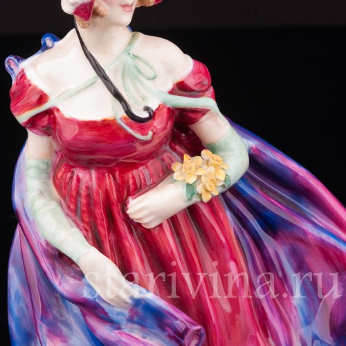 Фарфоровая статуэтка девушки Леди Эйприл, Royal Doulton, Великобритания, 1940-59 гг.