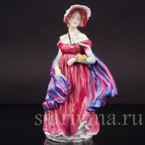 Фарфоровая статуэтка девушки Леди Эйприл, Royal Doulton, Великобритания, 1940-59 гг.