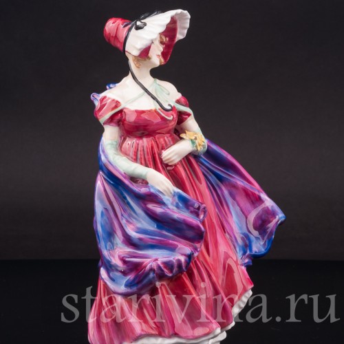 Фарфоровая статуэтка девушки Леди Эйприл, Royal Doulton, Великобритания, 1940-59 гг.
