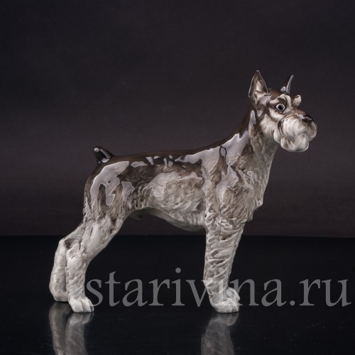Фарфоровая статуэтка собаки Шнауцер, Hutschenreuther, Германия, 1970е гг.