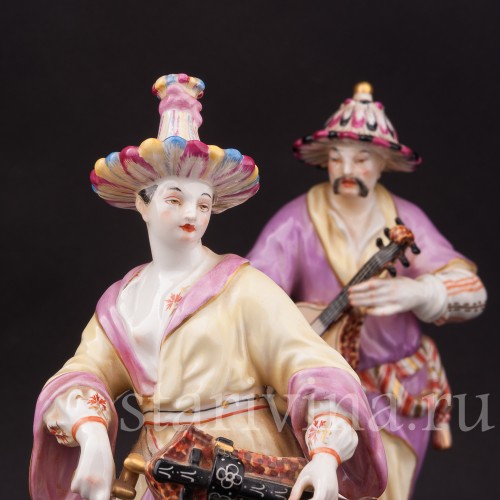 Парные фарфоровые статуэтки Малабары, KPM, Германия, вт. пол. 20 в.