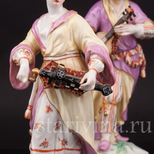 Парные фарфоровые статуэтки Малабары, KPM, Германия, вт. пол. 20 в.