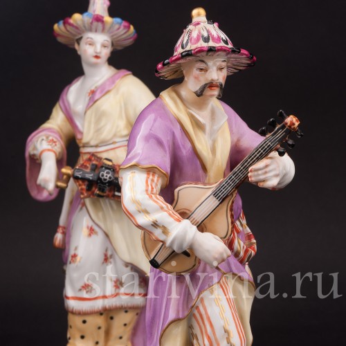 Парные фарфоровые статуэтки Малабары, KPM, Германия, вт. пол. 20 в.