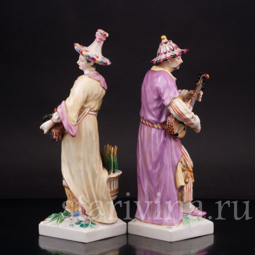 Парные фарфоровые статуэтки Малабары, KPM, Германия, вт. пол. 20 в.