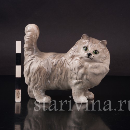 Фарфоровая фигурка Серый котёнок, Royal Doulton, Великобритания, вт. пол. 20 в.