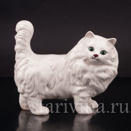 Фарфоровая фигурка Белый котёнок, Royal Doulton, Великобритания, вт. пол. 20 в.