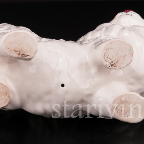 Фарфоровая фигурка Белый котёнок, Royal Doulton, Великобритания, вт. пол. 20 в.