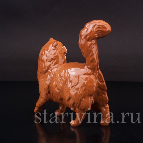 Фигурка из фарфора Рыжий кот, смотрящий вверх Royal Doulton, Великобритания, 1997 г.