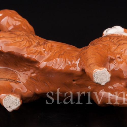 Фигурка из фарфора Рыжий кот, смотрящий вверх Royal Doulton, Великобритания, 1997 г.