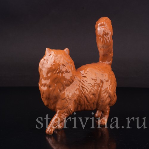 Фигурка из фарфора Рыжий кот, смотрящий вверх Royal Doulton, Великобритания, 1997 г.