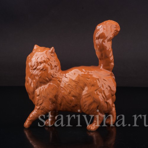Фигурка из фарфора Рыжий кот, смотрящий вверх Royal Doulton, Великобритания, 1997 г.
