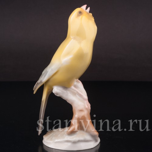 Фигурка птицы из фарфора Канарейка Hutschenreuther, Германия, 1970 гг.