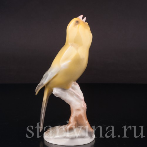 Фигурка птицы из фарфора Канарейка Hutschenreuther, Германия, 1970 гг.