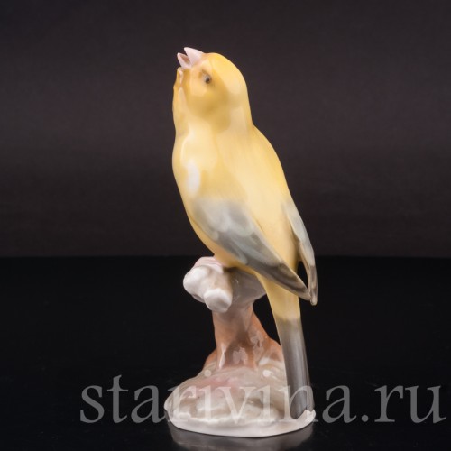 Фигурка птицы из фарфора Канарейка Hutschenreuther, Германия, 1970 гг.