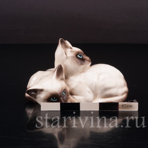 Статуэтка из фарфора Сиамские котята, Royal Doulton, Великобритания, 1931-77гг.