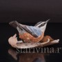 Фигурка птицы из фарфора Красногрудый поползень, Lenox, США, кон. 20 в.
