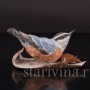 Фигурка птицы из фарфора Красногрудый поползень, Lenox, США, кон. 20 в.