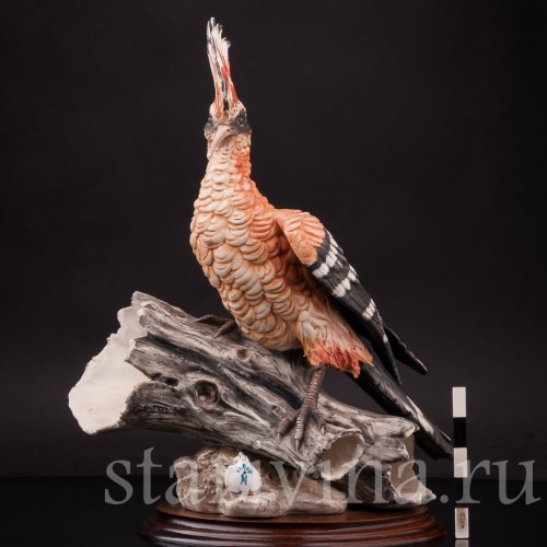 Статуэтка птицы из фарфора Удод, Capodimonte, Италия, сер. 20 в.