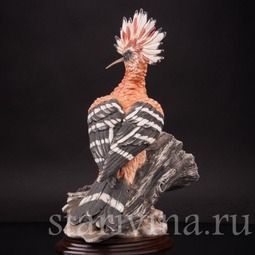 Статуэтка птицы из фарфора Удод, Capodimonte, Италия, сер. 20 в.