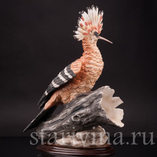 Статуэтка птицы из фарфора Удод, Capodimonte, Италия, сер. 20 в.
