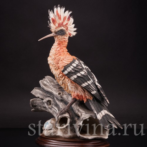 Статуэтка птицы из фарфора Удод, Capodimonte, Италия, сер. 20 в.