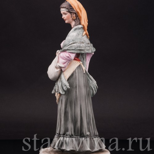 Фарфоровая статуэтка Цыганка, Bruno Merli, Италия, сер. 20 века.