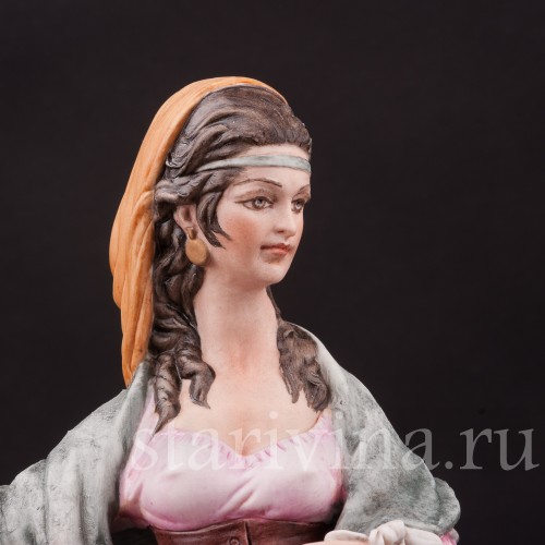 Фарфоровая статуэтка Цыганка, Bruno Merli, Италия, сер. 20 века.