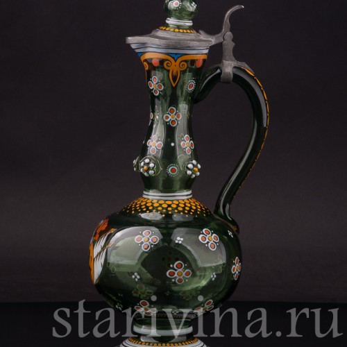Стеклянный кувшин Стоящий лев, Германия, кон. 19 в.