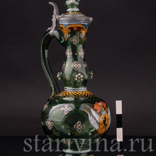 Стеклянный кувшин Стоящий лев, Германия, кон. 19 в.