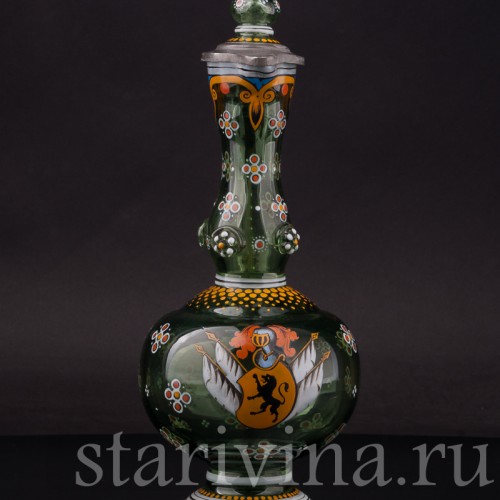 Стеклянный кувшин Стоящий лев, Германия, кон. 19 в.