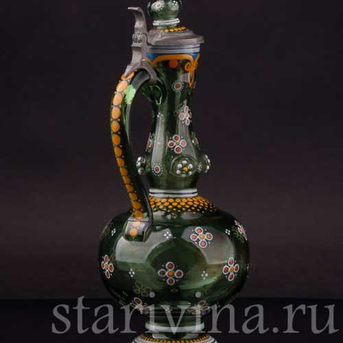 Стеклянный кувшин Стоящий лев, Германия, кон. 19 в.