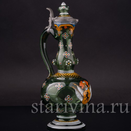 Стеклянный кувшин Стоящий лев, Германия, кон. 19 в.