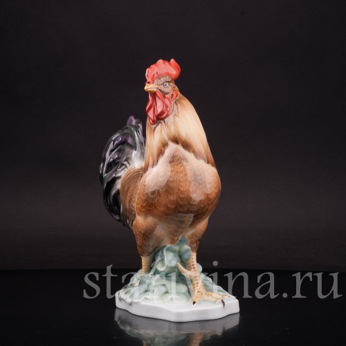 Фарфоровая статуэтка птицы Петух, Herend, Венгрия, вт. пол. 20 века.