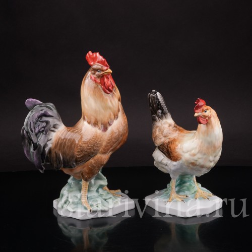 Фарфоровая статуэтка птицы Петух, Herend, Венгрия, вт. пол. 20 века.
