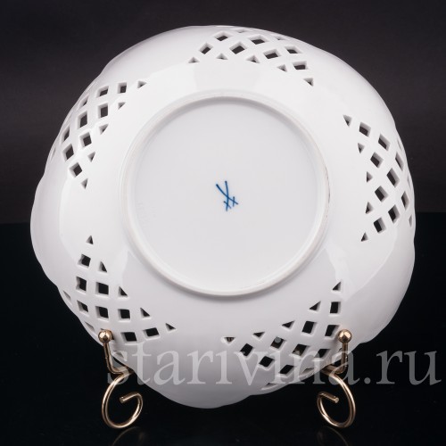 Фарфоровое блюдо Апельсин и виноград, Meissen, Германия, 1999 г.