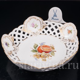 Фарфоровое блюдо Апельсин и виноград, Meissen, Германия, 1999 г.