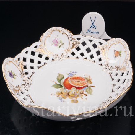 Фарфоровое блюдо Апельсин и виноград, Meissen, Германия, 1999 г.