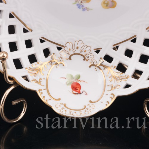 Фарфоровое блюдо Апельсин и виноград, Meissen, Германия, 1999 г.