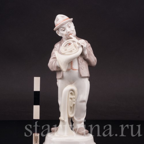 Фигурка из фарфора Музыкант-валторнист Rosenthal, Германия, 1945-49 гг.