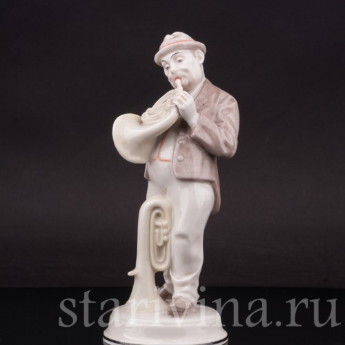 Фигурка из фарфора Музыкант-валторнист Rosenthal, Германия, 1945-49 гг.