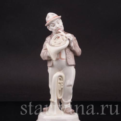 Фигурка из фарфора Музыкант-валторнист Rosenthal, Германия, 1945-49 гг.