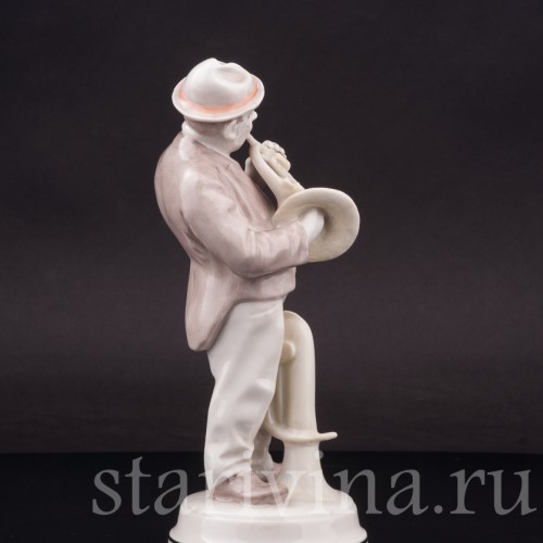 Фигурка из фарфора Музыкант-валторнист Rosenthal, Германия, 1945-49 гг.