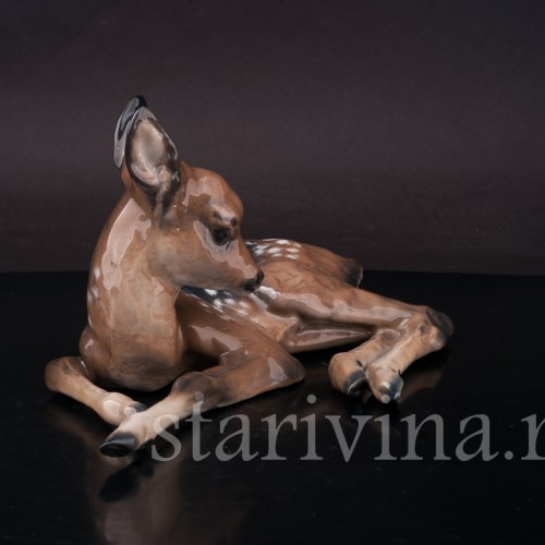 Фарфоровая фигурка Лежащий оленёнок, Rosenthal, Германия, 1930 гг.