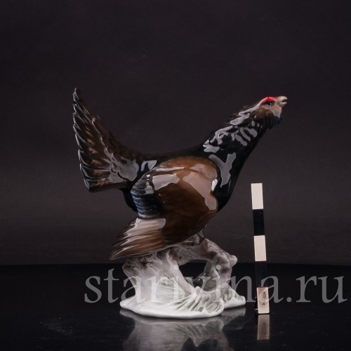 Фарфоровая статуэтка птицы Глухарь, Rosenthal, Германия, 1950-60 гг.