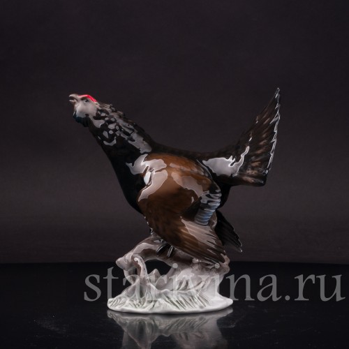 Фарфоровая статуэтка птицы Глухарь, Rosenthal, Германия, 1950-60 гг.