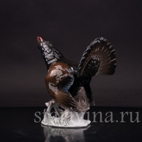 Фарфоровая статуэтка птицы Глухарь, Rosenthal, Германия, 1950-60 гг.