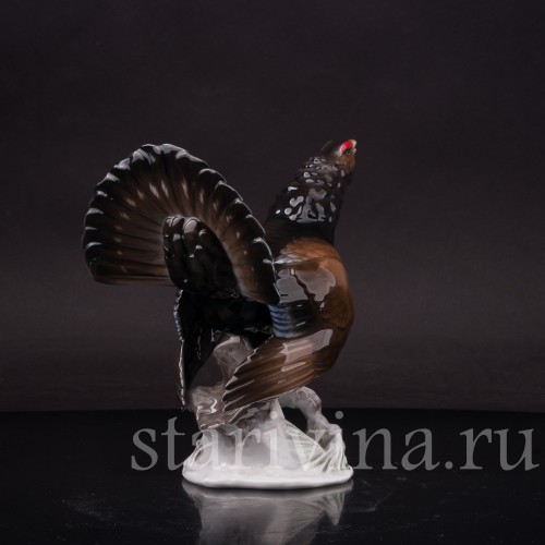 Фарфоровая статуэтка птицы Глухарь, Rosenthal, Германия, 1950-60 гг.