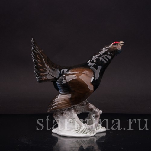 Фарфоровая статуэтка птицы Глухарь, Rosenthal, Германия, 1950-60 гг.