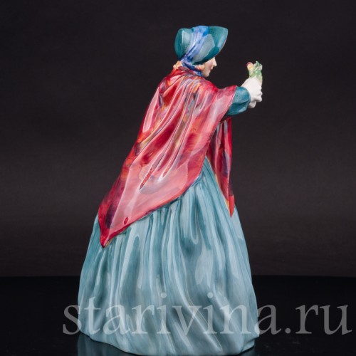 Фарфоровая фигурка девушки Очаровательная леди с цветами, Royal Doulton, Великобритания, 1940-73 гг.